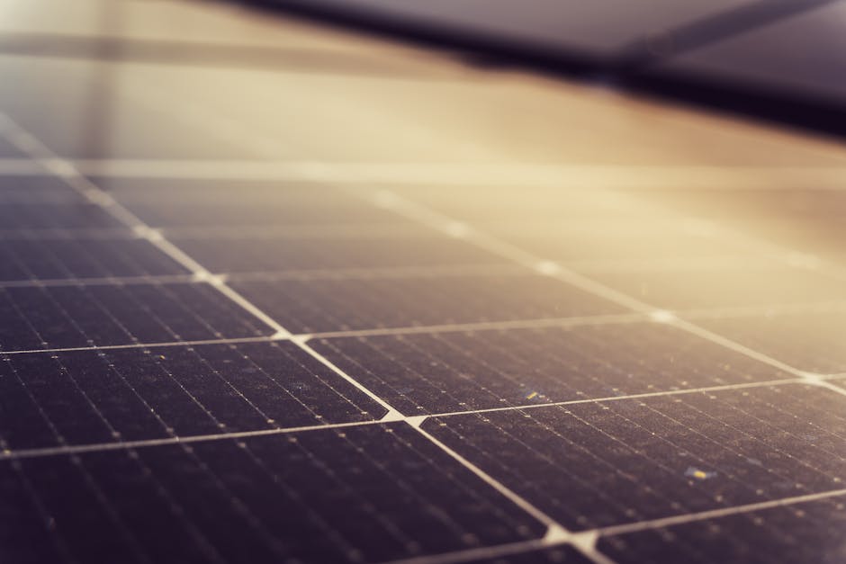 Sun shining brightly on a residential solar panel